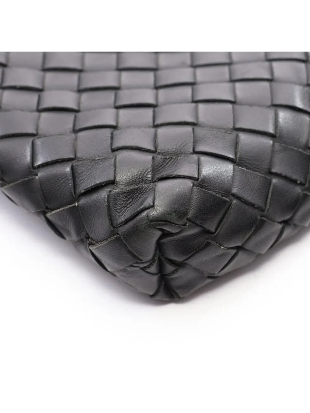 Bottega Veneta Shoulder Bag Intrecciato Black Leather